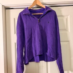 Purple Ralph Lauren Women's Quarter-Zip Top